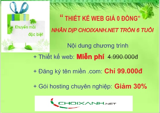 Khuyến mãi đặc biệt mừng sinh nhật lần thứ 6